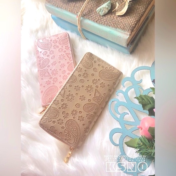 ✌🏼 #45 Country Boho Paisley Printed Leather Wallet - Picture 7 of 15